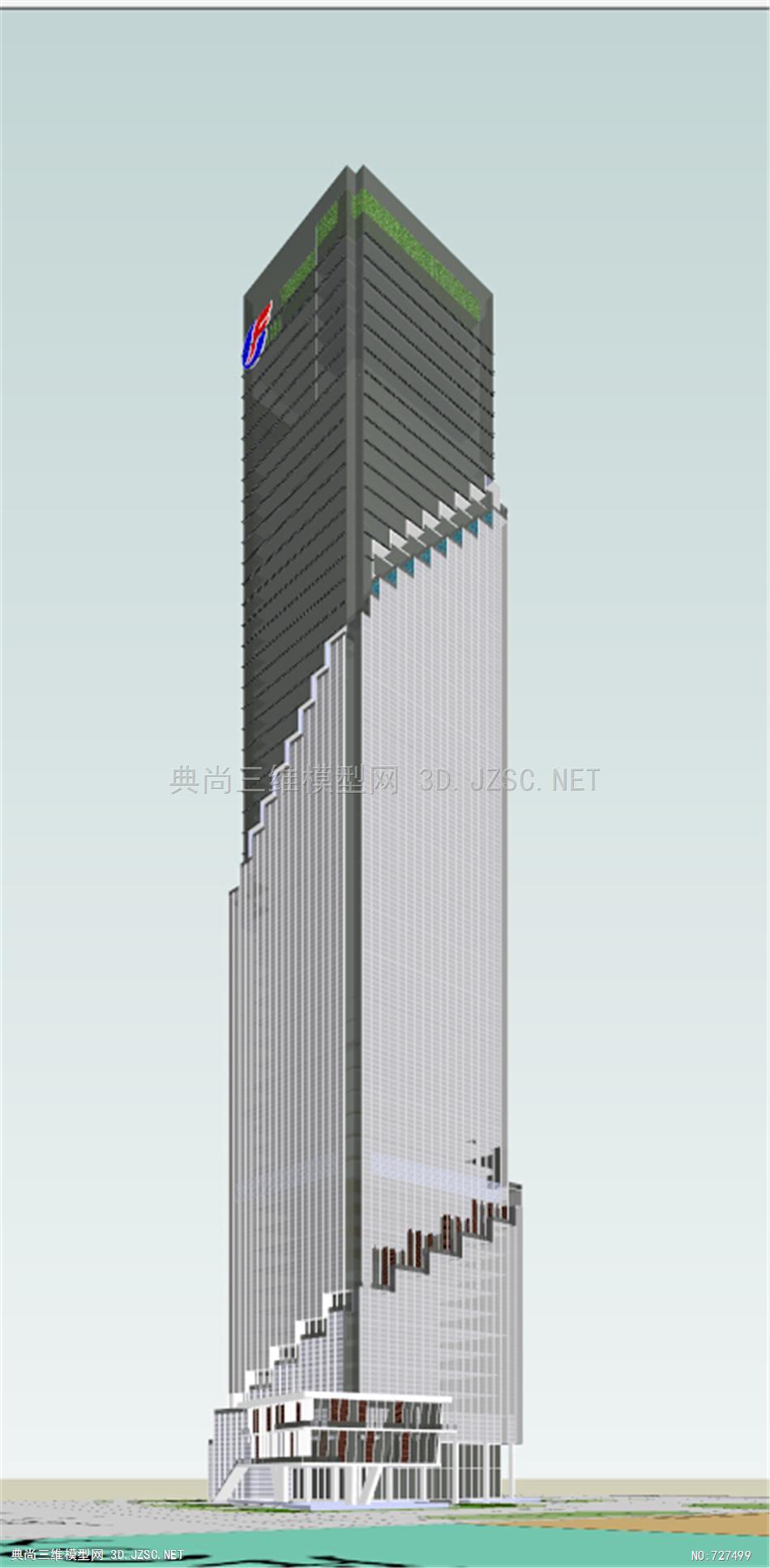 超高层办公塔楼 现代风格办公建筑