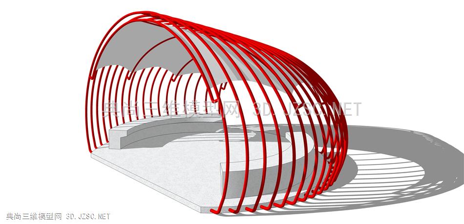 现代廊架构筑物(5) 廊架结构 景观小品 景观装饰 凉亭 廊架 异形休息亭 雨棚 遮阳棚 公园广场休息亭