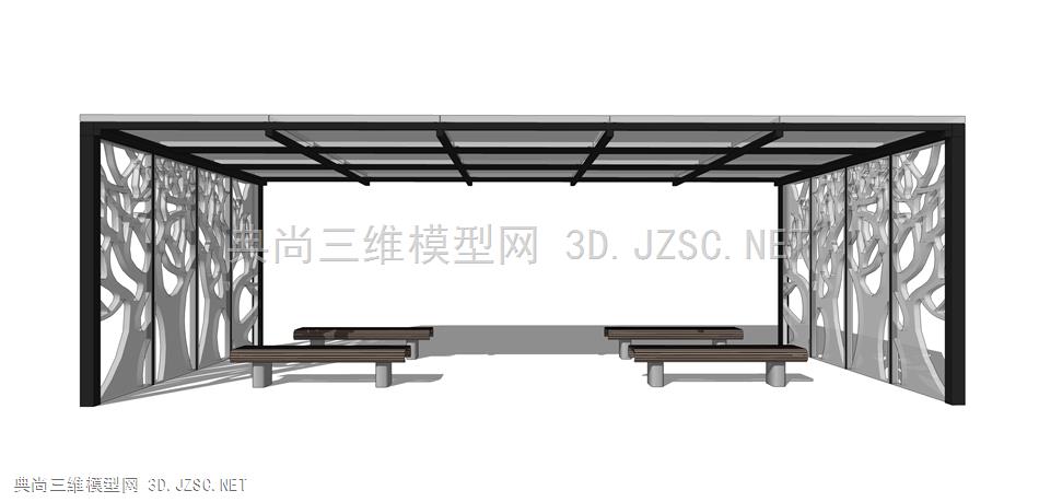 现代廊架构筑物(103) 廊架结构 景观小品 景观装饰 凉亭 廊架 异形休息亭 雨棚 钢结构遮阳棚 公园广场休息亭