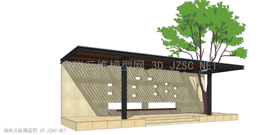 现代廊架构筑物(58) 廊架结构 景观小品 景观装饰 凉亭 廊架 异形休息亭 雨棚 钢结构遮阳棚 公园广场休息亭