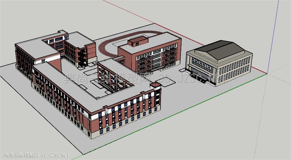 学校建筑设计1su模型