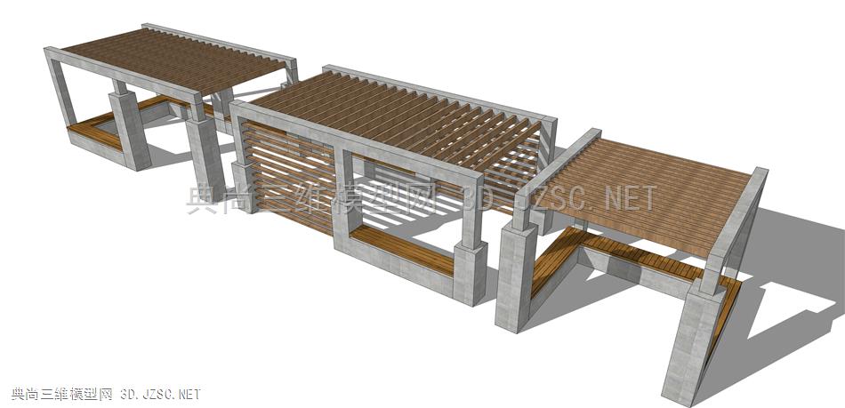 现代廊架构筑物(154) 廊架结构 景观小品 景观装饰 凉亭 廊架 异形休息亭 雨棚 钢结构遮阳棚