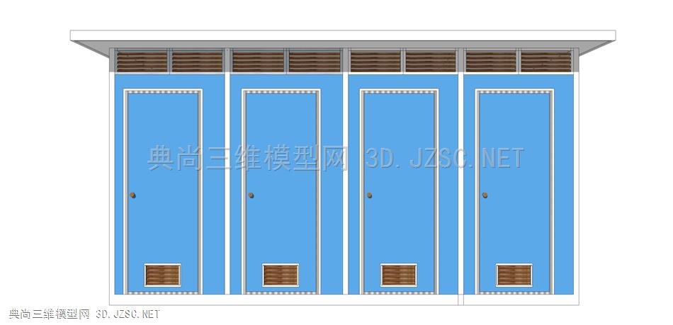 公共卫生间 (28  男女公共卫生间 中式风格卫生间 古建筑 小建筑 房子 公厕 公园广场卫生间