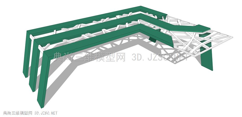 现代廊架构筑物 (189)  廊架结构 景观小品 景观装饰 凉亭 廊架 异形休息亭 雨棚 钢结构遮阳棚 景观装置