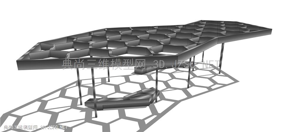 现代廊架构筑物 (243)  廊架结构 景观小品 景观装饰 凉亭 廊架 异形休息亭 雨棚 钢结构遮阳棚 景观装置