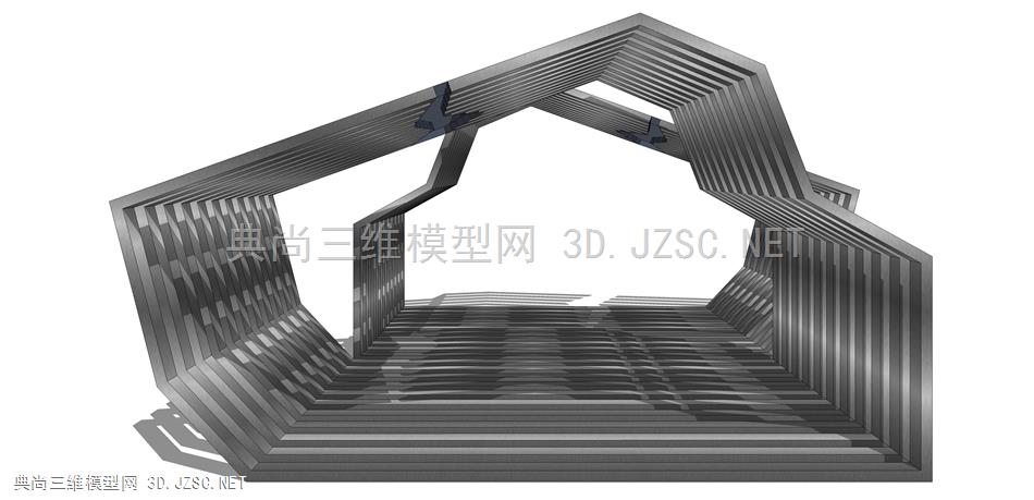 现代廊架构筑物 (239)  廊架结构 景观小品 景观装饰 凉亭 廊架 异形休息亭 雨棚 钢结构遮阳棚 景观装置