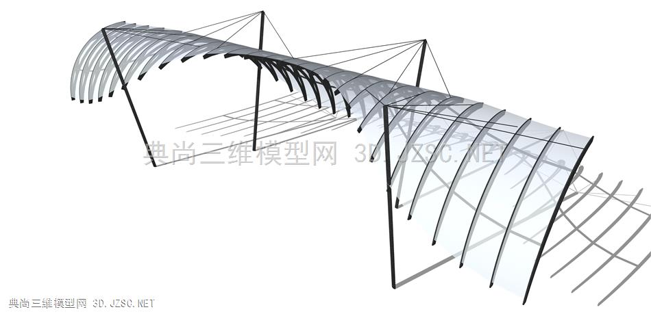 现代廊架构筑物 (203)  廊架结构 景观小品 景观装饰 凉亭 廊架 异形休息亭 雨棚 钢结构遮阳棚 景观装置