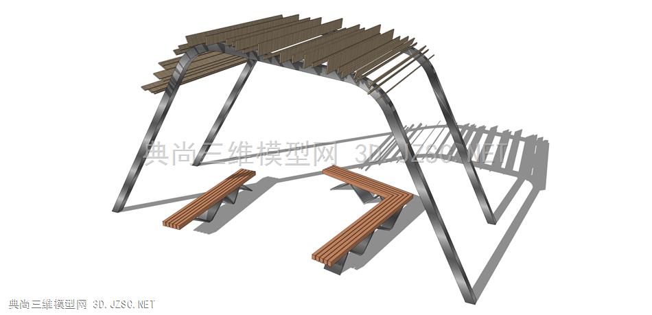 现代廊架构筑物(257 廊架结构 景观小品 景观装饰 凉亭 廊架 异形