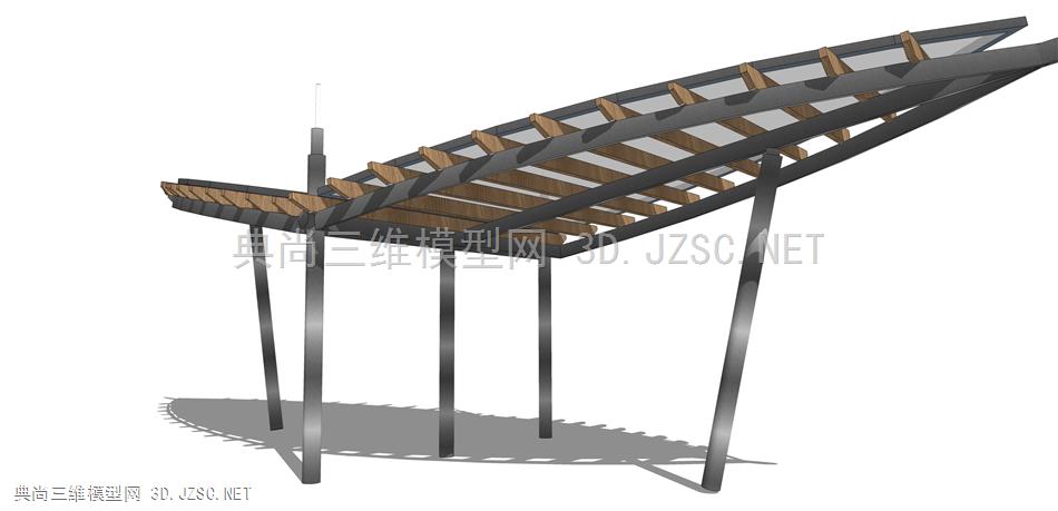 现代廊架构筑物 (254)  廊架结构 景观小品 景观装饰 凉亭 廊架 异形休息亭 雨棚 钢结构遮阳棚 景观装置