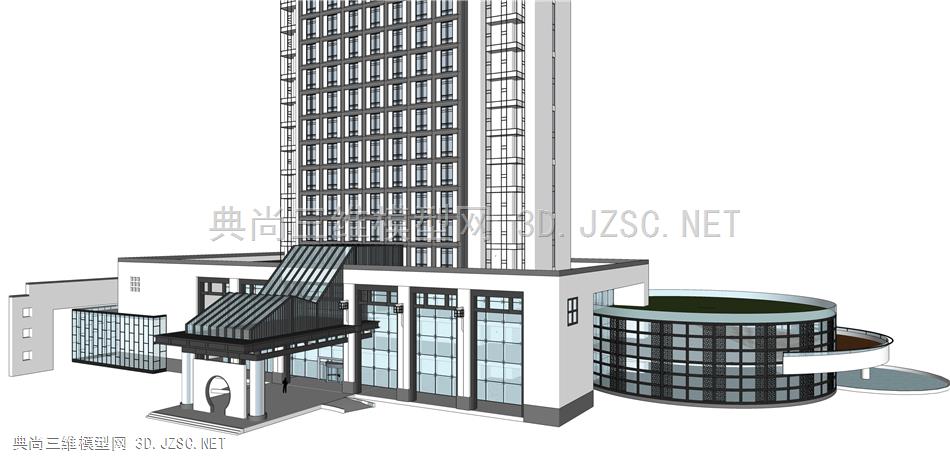 徽派新中式风格建筑 (89  中式徽派建筑 文化活动中心 私人会所 度假酒店 度假村 私人别墅 公寓