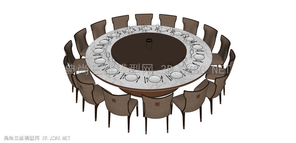 宾利 Bentely 44 现代餐桌椅，桌椅，桌椅组合，圆餐桌椅