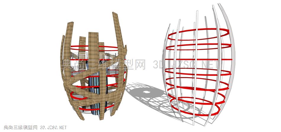 瞭望塔 (48  景观塔 景观台 观景台 景观平台 观光塔 塔楼 楼梯 建筑 景观装置