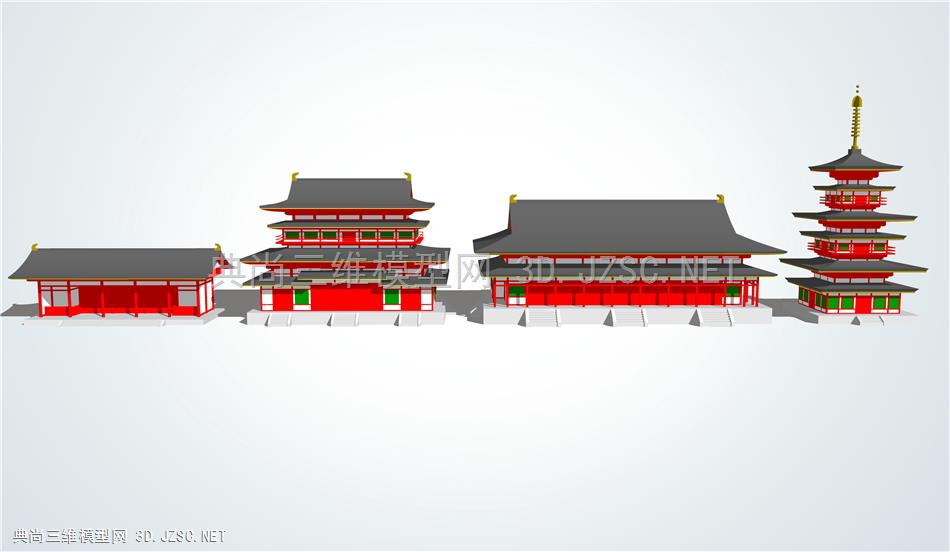 中式仿唐古建筑