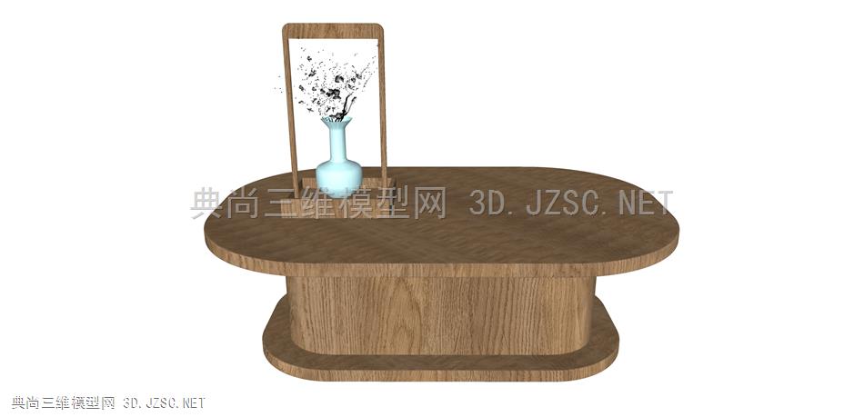 1271中国 u+ 餐桌，木桌，椭圆木桌，装饰桌，花瓶，装饰品