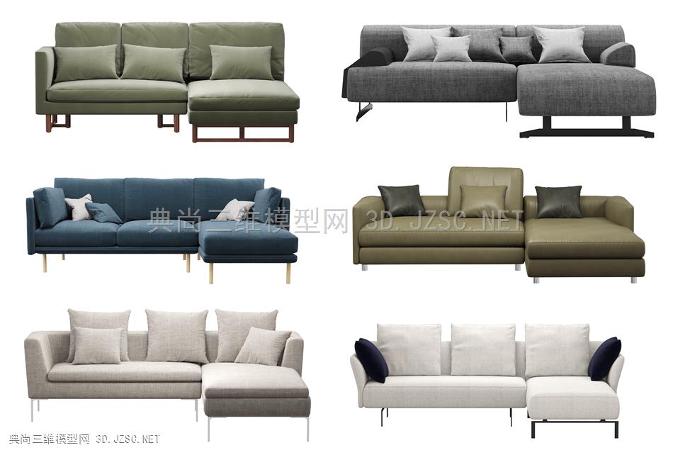 现代多人沙发 布艺沙发 直角沙发 转角沙发