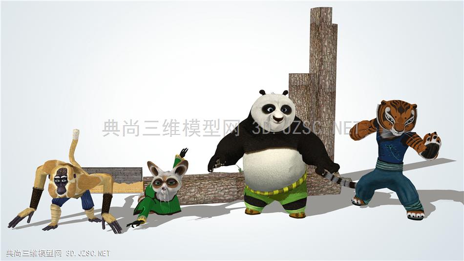 功夫熊猫形象雕塑