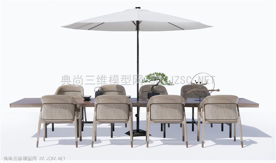 新中式户外休闲桌椅 茶桌椅 餐桌椅 茶台 休闲椅 原创