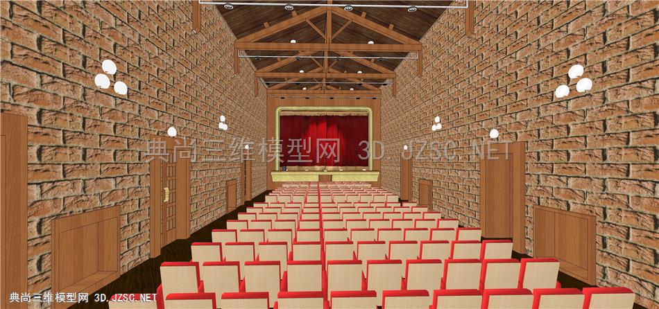 大歌剧院模型 a1 剧院 会议厅 多功能会议厅 音乐厅 表演台 大教室 剧院