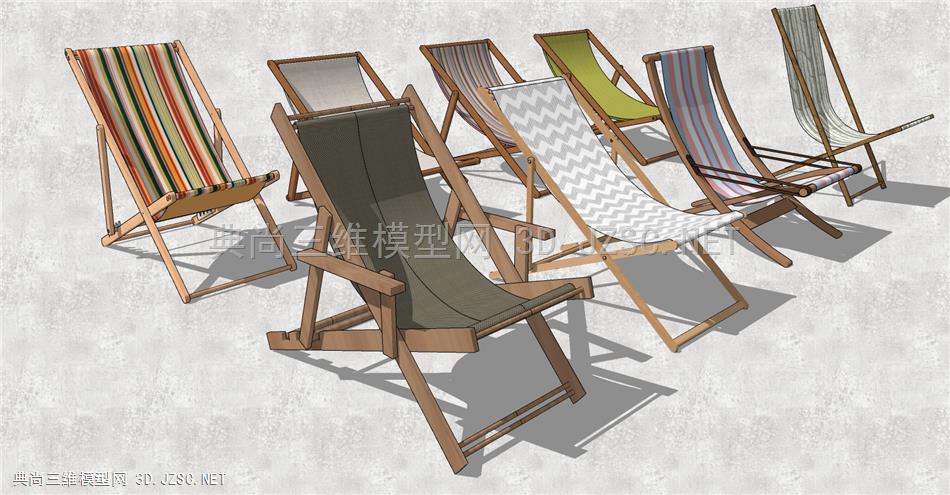 现代度假风休闲椅 太阳椅 沙滩椅 折叠椅