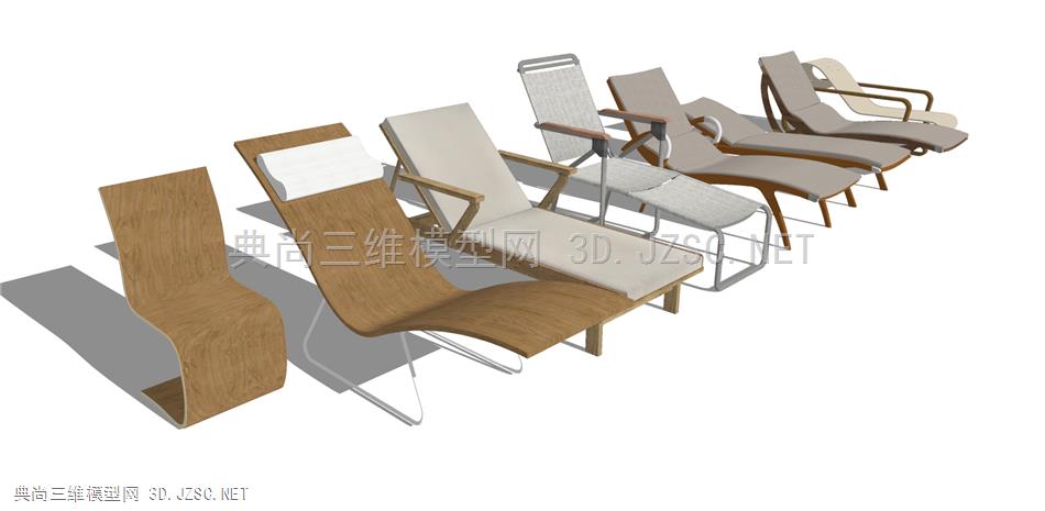 现代户外躺椅 休闲椅 沙滩椅