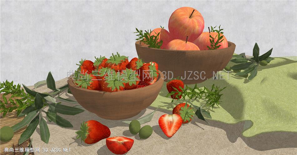 现代水果组合摆盘摆件 蔬菜水果食物