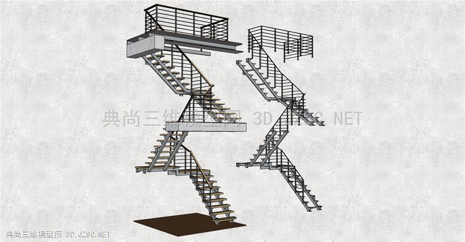 现代室外金属楼梯结构