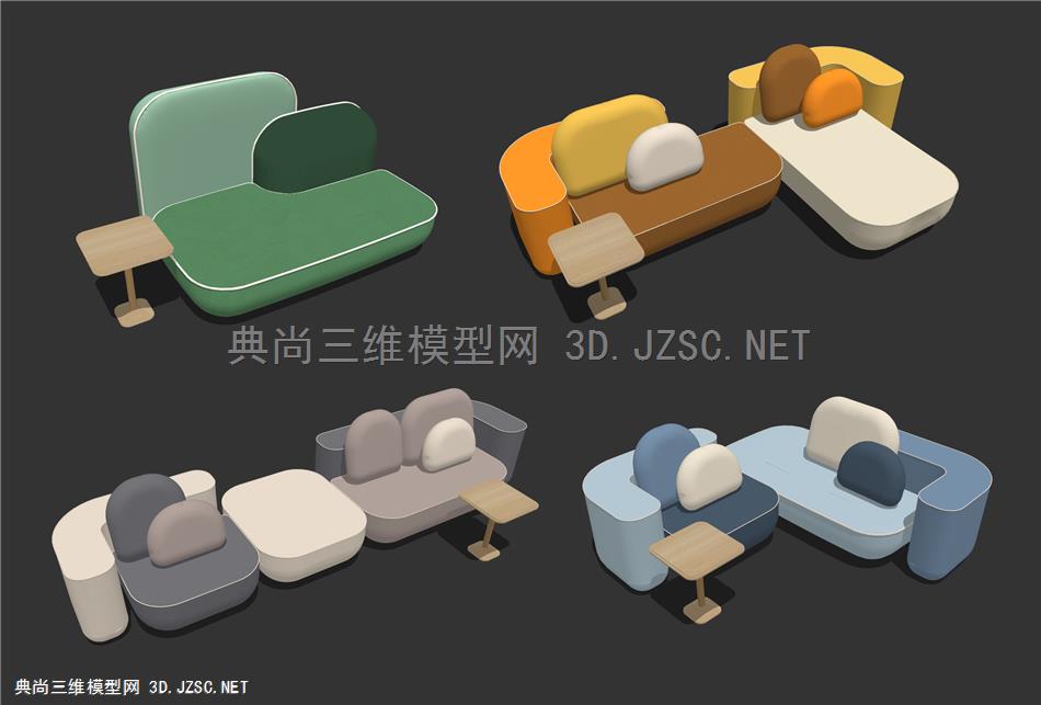 现代特色休闲沙发 组合沙发 多人沙发 沙发茶几