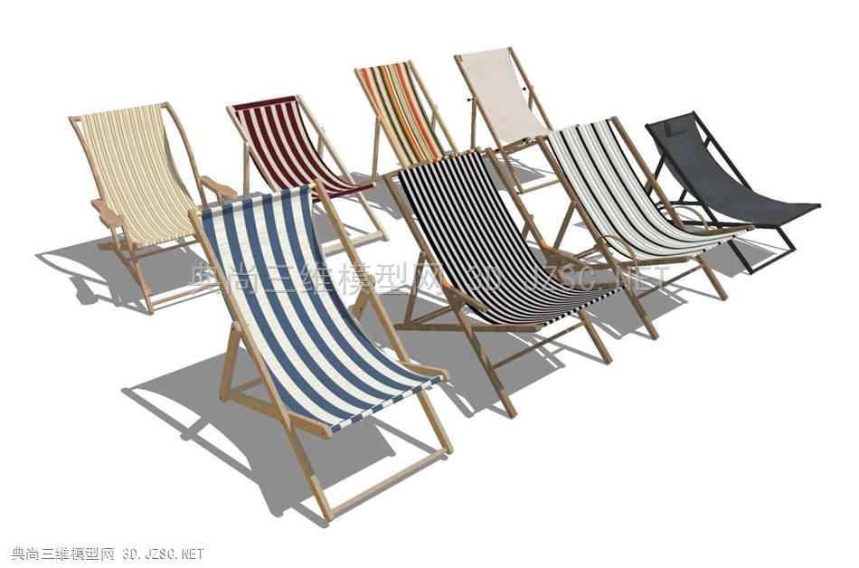 现代休闲靠背折叠椅 躺椅 沙滩椅