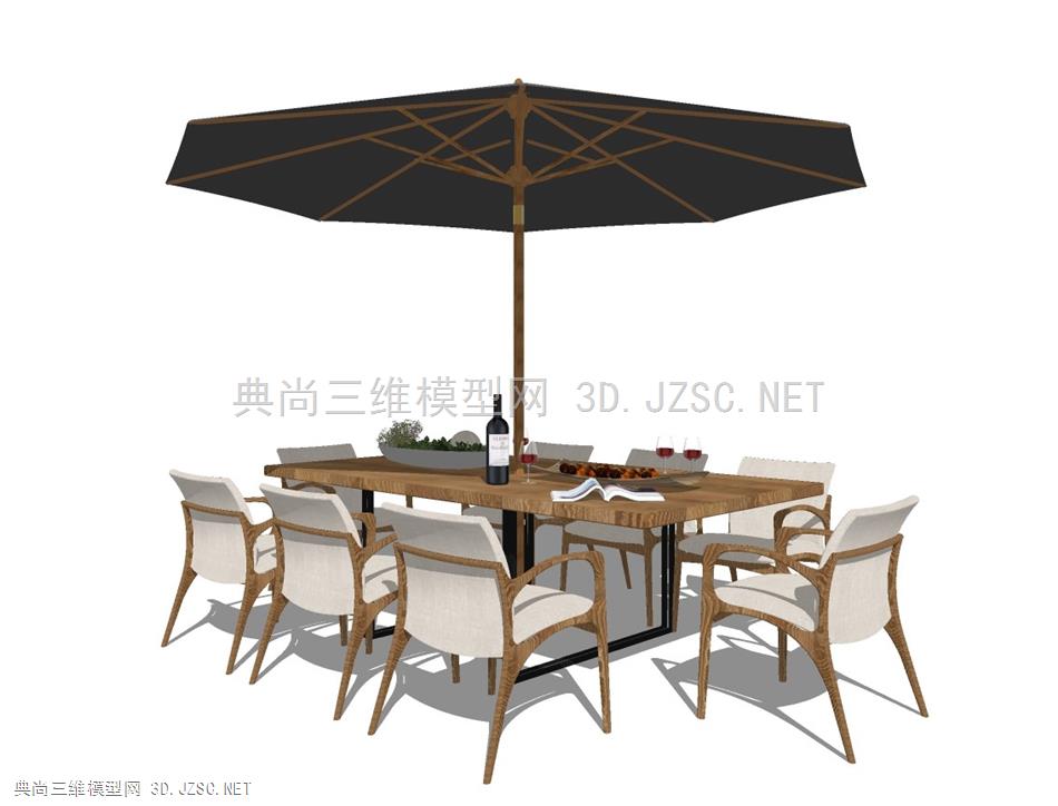 户外休闲餐桌椅 太阳伞遮阳伞 庭院桌椅组合