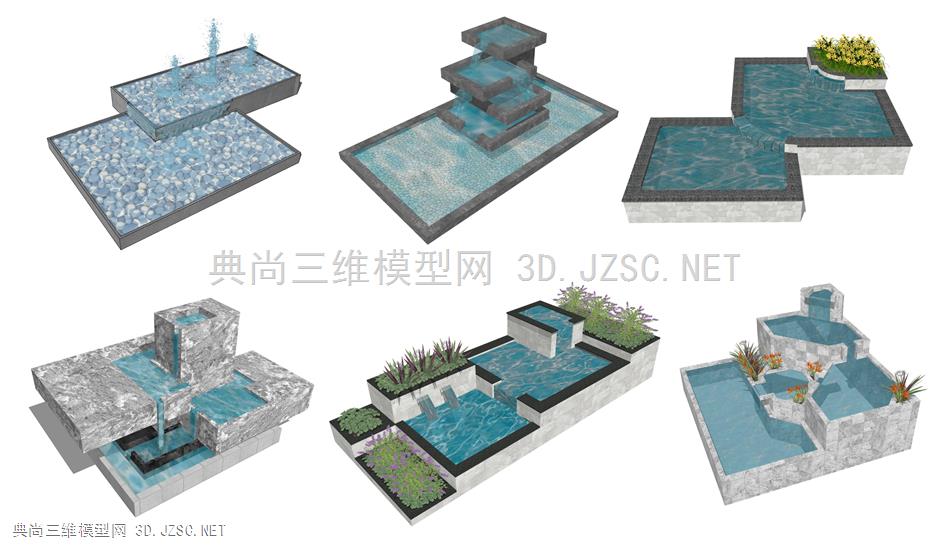 现代水景观 造型水景景墙 跌水叠水喷泉 