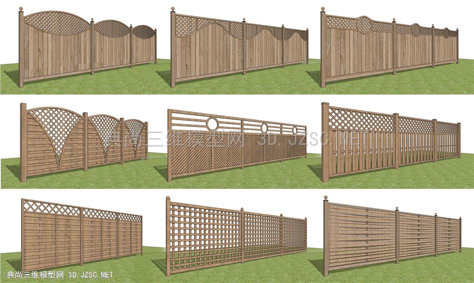 现代庭院木栅栏 花园围栏 阳台栅栏隔断 篱笆 防腐木