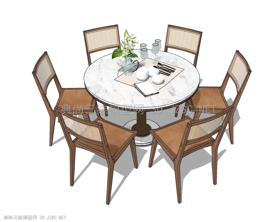 室内餐桌椅 餐厅圆桌 饭桌 厨房饭厅