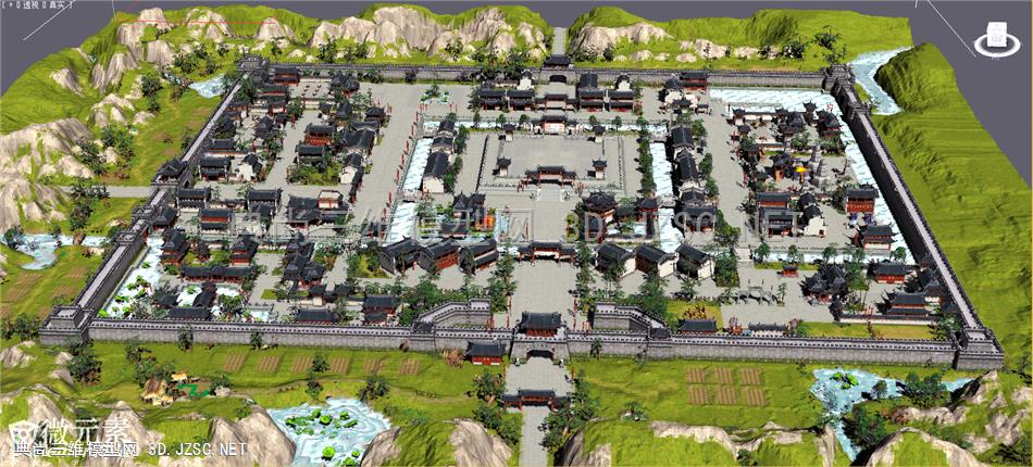 苏州古城游戏场景模型