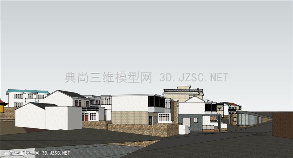 99中式乡村民宿 农村自建房 平房 乡村院落 (1)