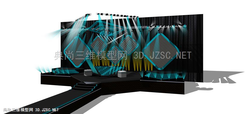 舞台 (34  露天舞台 音乐节 演唱会 乐队 桁架灯光舞台 桁架舞台 灯光舞台