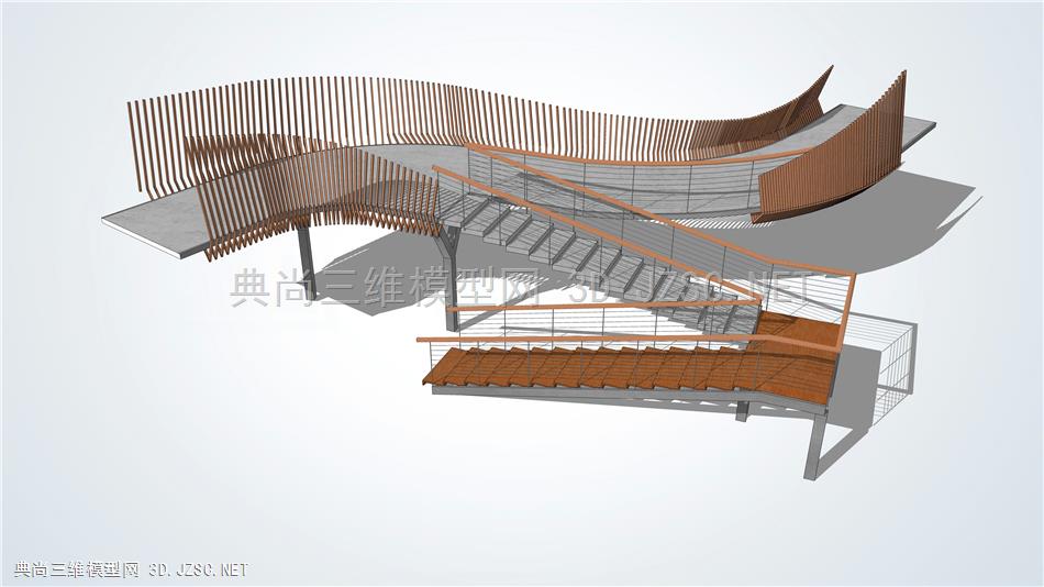 现代特色架空栈桥