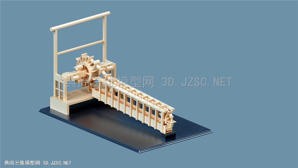 农耕文化脚踏水车设计图3dmax加SU三维模型再加CAD施工图纸