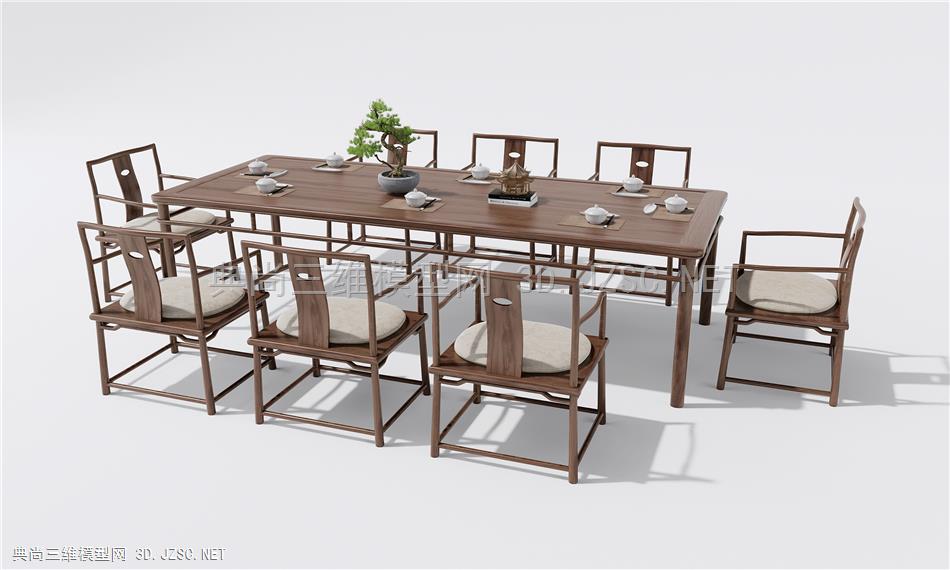 中式餐桌椅 茶桌椅 太师椅