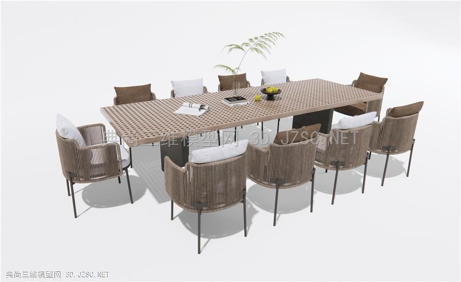 Minotti 现代户外桌椅 休闲桌椅 庭院桌椅 餐桌椅1