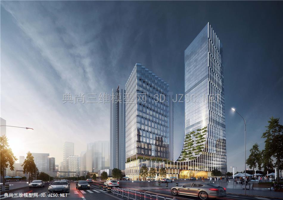 现代风格高层办公楼兴发集团宜昌总部