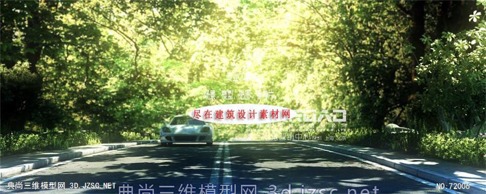 别墅区回家路林荫道