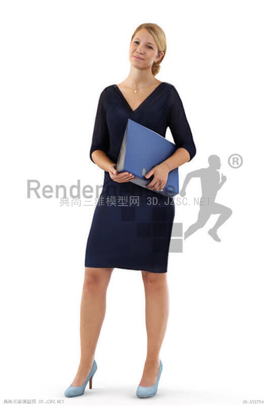 商务套装 套裙 保安服 西服3d max 模型 人物RP_Wom_Celina_0106