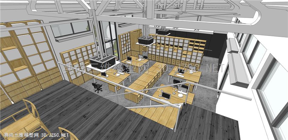 室内工装建筑师事务所 前台会议办公洽谈空间
