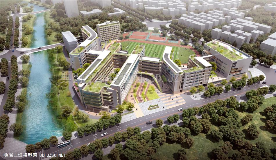 601教育建筑初中高中大学校园教学楼