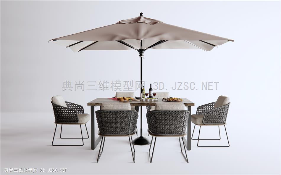 现代露营户外桌椅 餐桌椅 休闲桌椅 户外椅 藤编休闲椅1