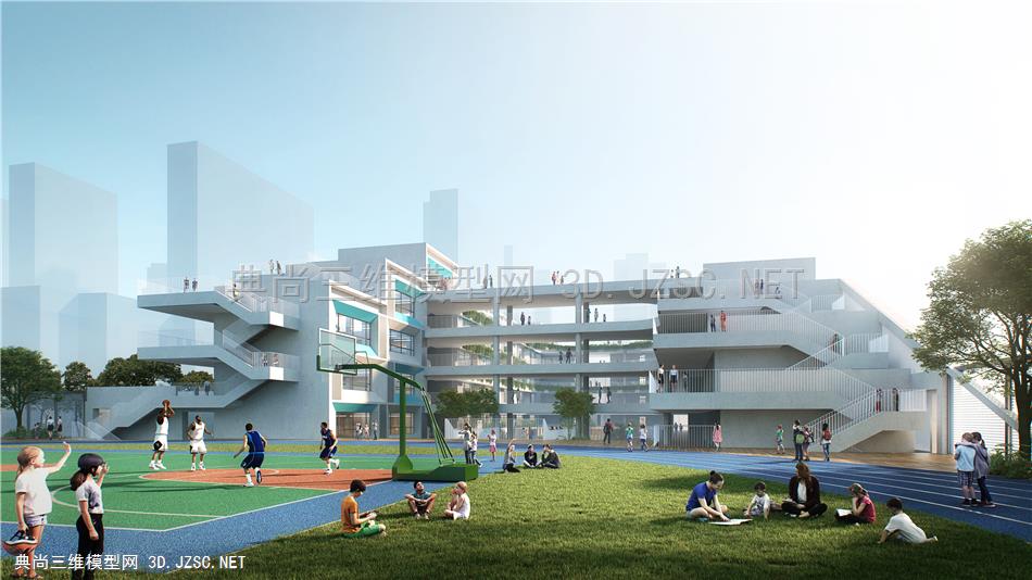 现代风格教育建筑、学校建筑