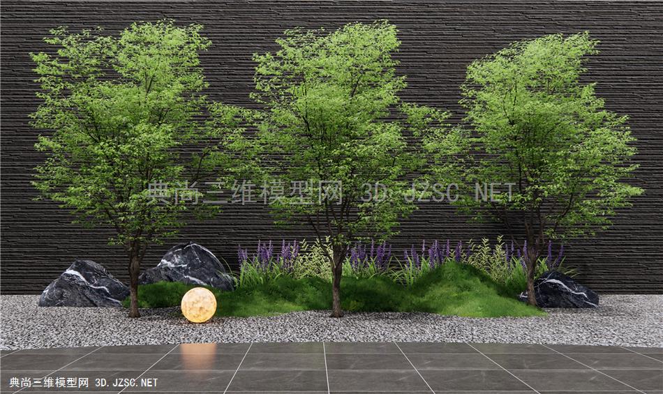 现代景观树 乔木 园林造景树 花草1