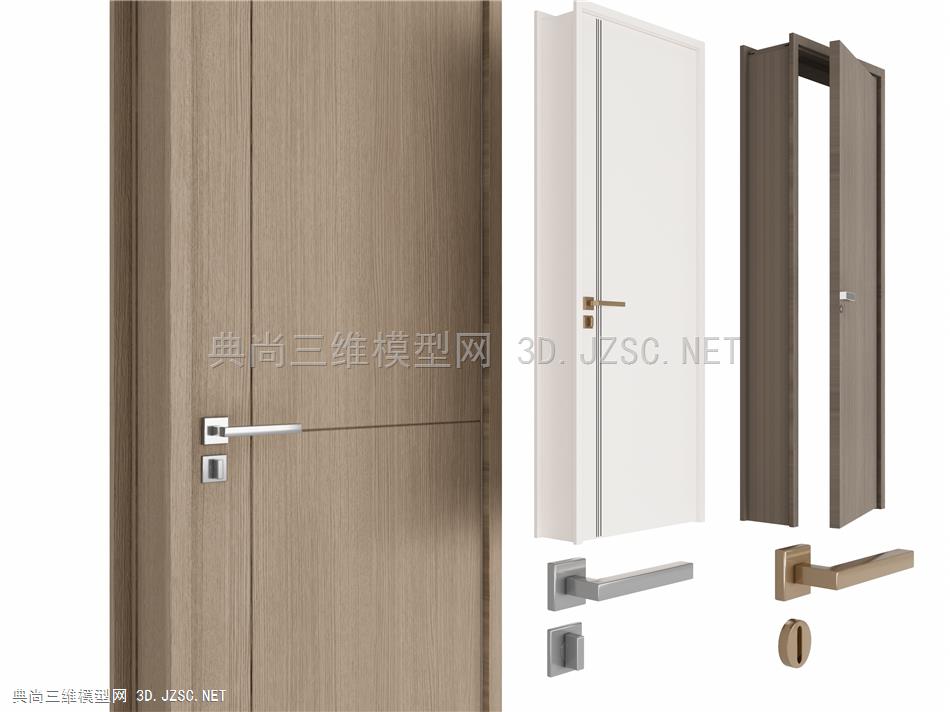 现代门 木门 卧室门 房门 艺术门 单开门 烤漆门 极简门 门组合2