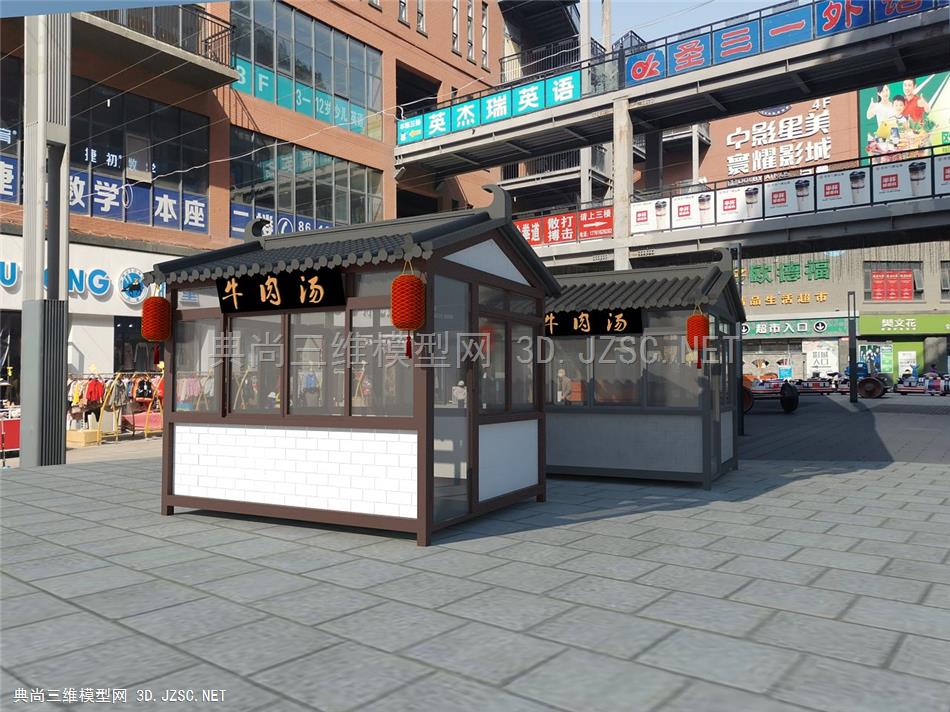 仿古快餐亭