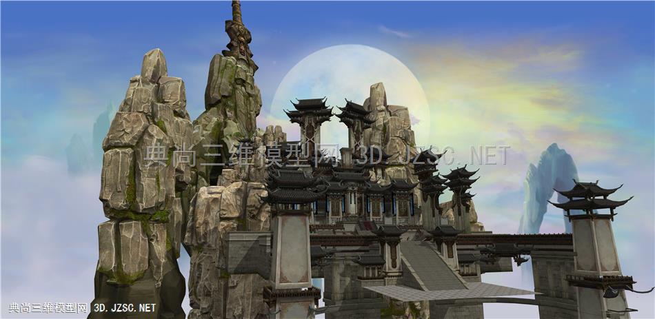古风武侠元素场景